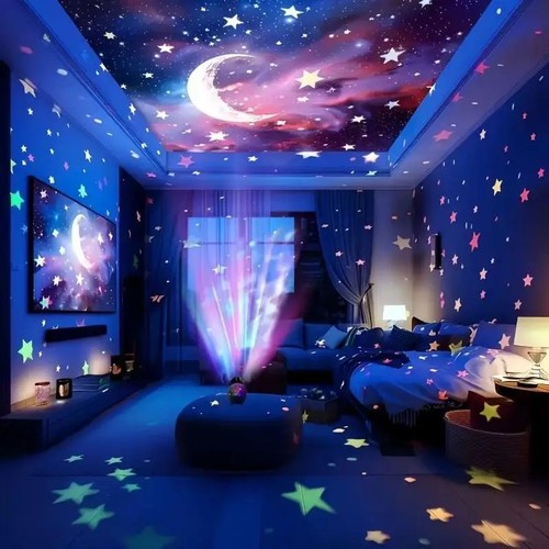 Rotating led galaxy starry - rotating,