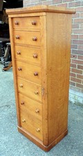 Victorian oak Wellington chest