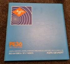 Agfa PE36 HiFi 10.5" 4200ft 1280m Reel to Reel Tape ¼ Inch Tape Width Used