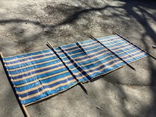 Vtg Windbreaker Beach Campervan Retro  Camping Stripy VW Volkswagen