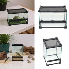 Clear Glass Reptile Terrarium Breeding Tank for Lizards, Horned Frogs, Snakes
