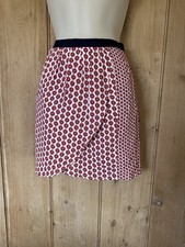 Vintage MNG Cotton Skirt Retro Sz10 Print Mini Red White Blue Boho Hippie Y2K