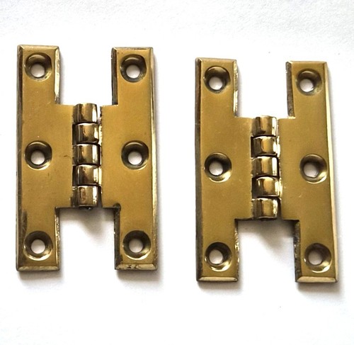 Pair solid brass - , h