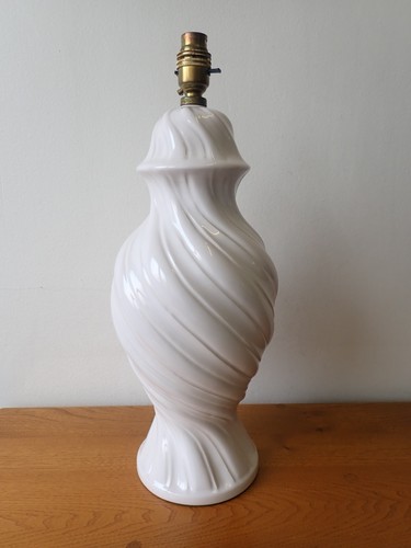 Large vintage white swirl