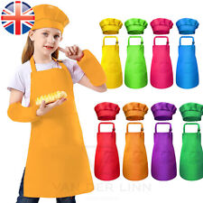 Van Der Linn Kids Apron With Pocket Unisex Kitchen Bib Baking Catering Art Craft