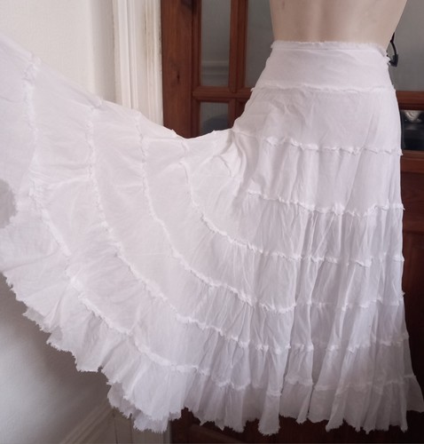 Vtg look cotton tiered - cotton,