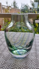 Vintage Caithness Oban Blue And Green Bud Vase