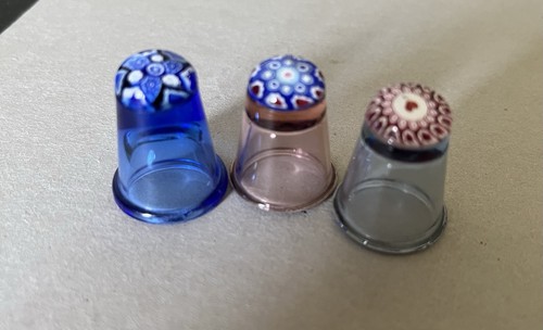 Millifiori glass thimbles 3 - x,