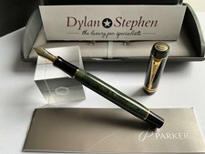 Parker Duofold International Jade Green fountain pen 18K medium gold nib