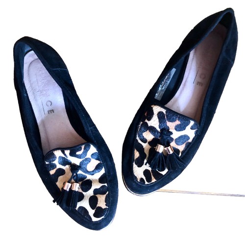 Office black suede leopard - office,
