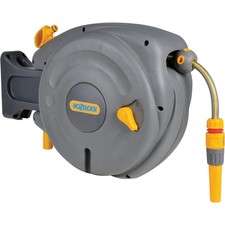 Hozelock Mini Auto Reel 10m Wall Mounted Retractable Garden Hose Pipe System