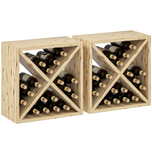 Homcom set wooden wine - homcom, of