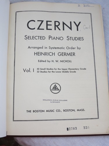 Czerny selected piano studies - selected,