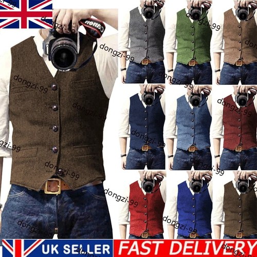 Mens vest herringbone - mens,