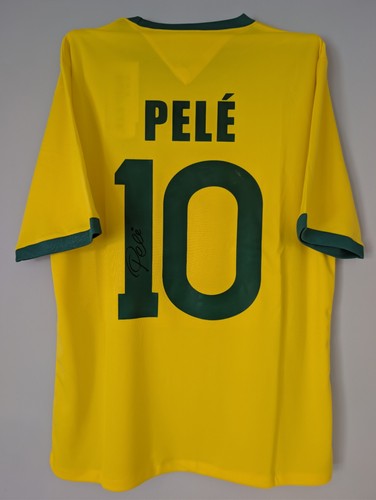 Pele signed brazil shirt - signed,