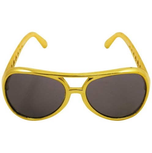 Gold elvis presley sunglasses - presley,