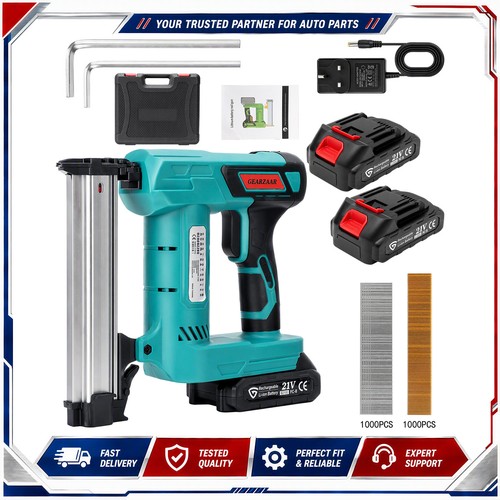 Cordless brad nail gun - gun, battery