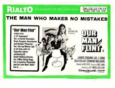 A5 Film Magazine Advert Our Man Flint 1966 James Coburn Lee J Cobb Gila Golan