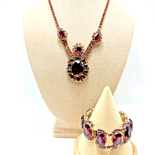 Vintage purple pink diamante - vintage,