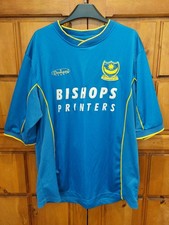 Portsmouth FC 2000-2001 Home Football Shirt Mens Size UK L Blue Short Sleeve