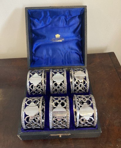 Antique napkin rings silver - antique,