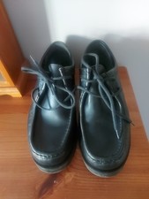 clarks moccasin Mens Shoes Black Leather Uk11 Vguc