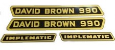 David Brown 990 Tractor Implematic Decal