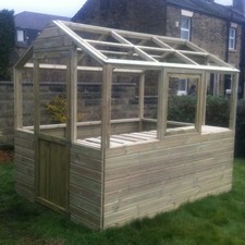 10x8 wooden greenhouse heavy