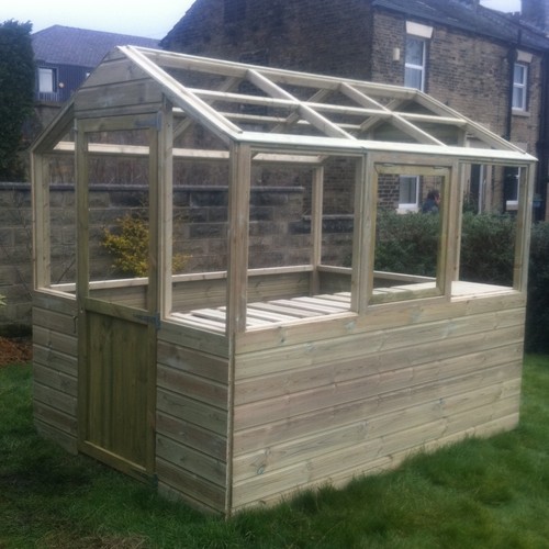 6x6 wooden greenhouse - , heavy