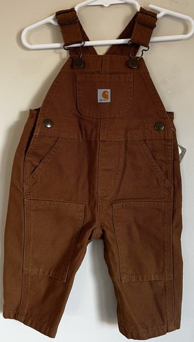 Carhartt bibs brown canvas - brown,