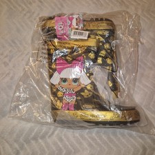 childrens LOL boots gold and black with Diva design on boots NEW