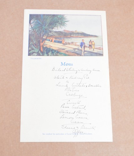 Railway menu card - card, travel