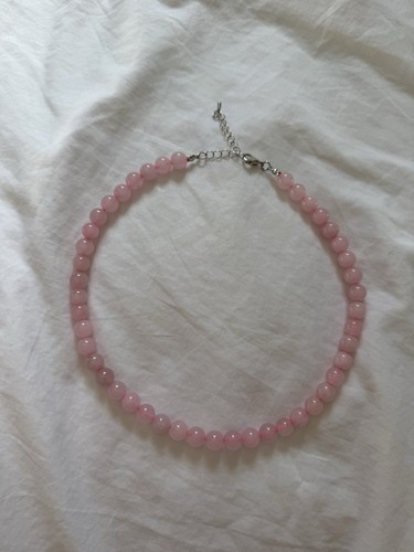 Chunky stone bead baby - chunky, pink
