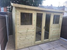 10X8 SUMMER HOUSE GARDEN ROOM OFFICE SHED CHECK DELIVERY POSTCODES BELOW