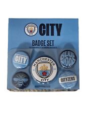 MANCHESTER  CITY FOOTBALL CLUB OFFICIAL CREST  5 PACK  BADGE SET  .