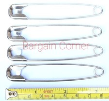 Jumbo Safety Pins Extra Large Size Blanket Kilt Sharp Edge 4Pcs Safety Pins 82mm
