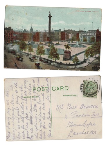 Postcard trafalgar square - trafalgar,