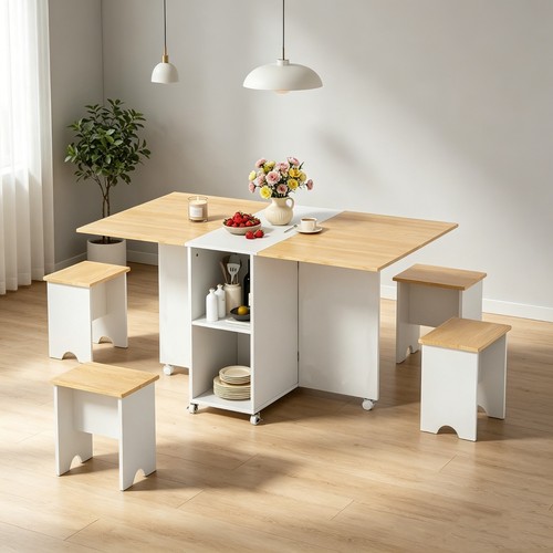 Folding dining table set - dining,
