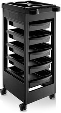 Salon Hairdresser Trolley Beauty Barber Storage Basket Rolling Cart 5 Drawer