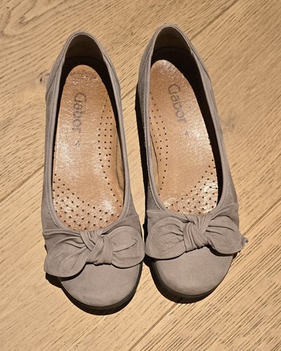 Gabor beige newbuck shoes with
