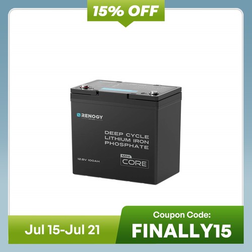 Renogy 100ah 12v - 12v, lithium