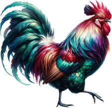 Silkie Rooster Vinyl Sticker