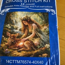Fantasy girl elf deer printed