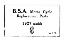 (0212)  1927 BSA All Models