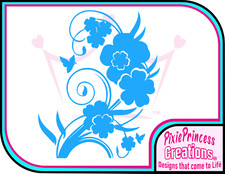 Flower J Orchid Vinyl Sticker