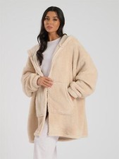 Sherpa Zip Up Hoodie Ladies