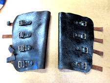 Vintage Leather Equestrian ankle gaiters/ spats. Equestrian/ military