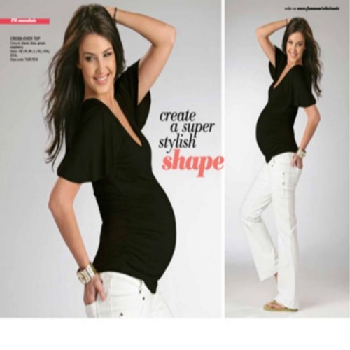 Short sleeved maternity - short,