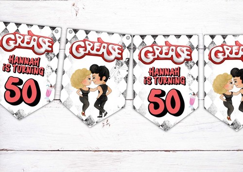 Personalised grease birthday - personalised,