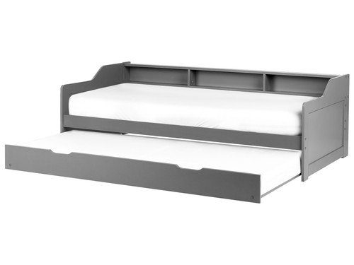 Wooden single trundle bed - wooden, eu